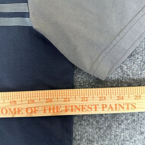 Travis Mathew‎ Polo Shirt Mens Large Blue Grey Golf Striped Short Sleeve Adult - Picture 7 of 9